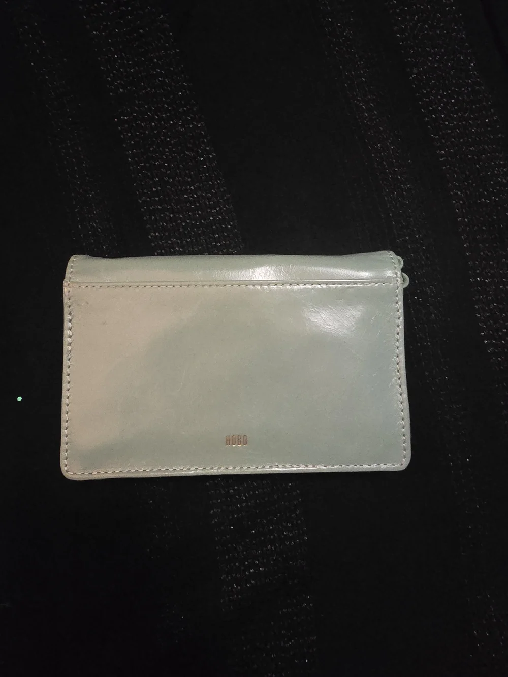 HOBO Mint Green Leather Wristlet Phone Case with Wrist Strap